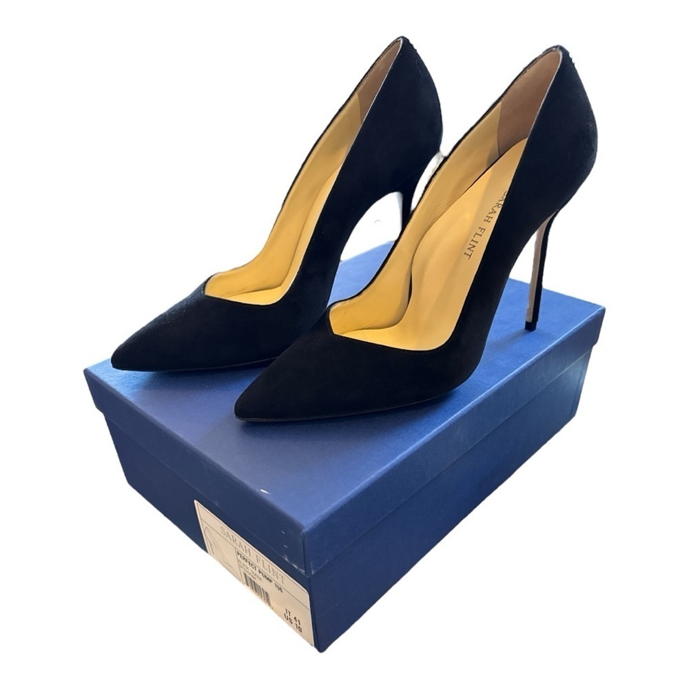 Sarah Flint Perfect Pump 100 In Black Suede Size 41/ Us 10 New With Box — image 2 of 8